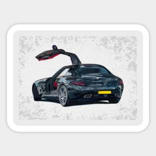 Sports Car Illustration Sticker